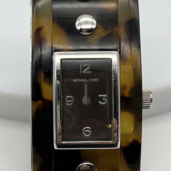 Michael Kors Tortoise Acrylic Brown Dial Ladies Watch MK4130 Quartz Untested - Picture 9 of 12